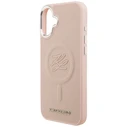 Karl Lagerfeld Initial & Metal Logo MagSafe Apple iPhone 16 Plus pink
