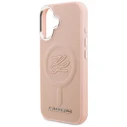 Karl Lagerfeld Initial & Metal Logo MagSafe Apple iPhone 16 pink