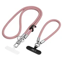 Tech-protect C10s Rope Crossbody & Wrist Leash Dusty Rose/titanium