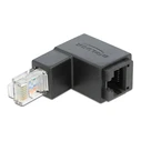 Αντάπτορας Δικτύου Delock Rj45 86423, Cat 6 Utp, Γωνιακός 90°, Μαύρος
