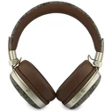Guess Wireless over-ear headphones Bluetooth ENC Metal 4G Script Logo brown