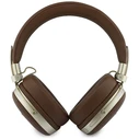 Guess Wireless over-ear headphones Bluetooth ENC Metal Grained Triangle Logo brown