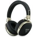 Guess Wireless over-ear headphones Bluetooth ENC Metal Grained Triangle Logo black