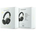 Guess Wireless over-ear headphones Bluetooth ENC Metal Grained Triangle Logo black