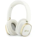 Guess Wireless over-ear headphones Bluetooth ENC Rectangle Metal Script white