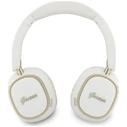 Guess Wireless over-ear headphones Bluetooth ENC Rectangle Metal Script white