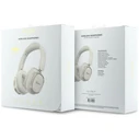 Guess Wireless over-ear headphones Bluetooth ENC Rectangle Metal Script white