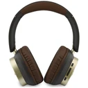 Guess Wireless over-ear headphones Bluetooth ENC Rectangle Metal Script brown