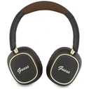 Guess Wireless over-ear headphones Bluetooth ENC Rectangle Metal Script brown