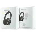 Guess Wireless over-ear headphones Bluetooth ENC Rectangle Metal Script brown