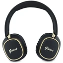 Guess Wireless over-ear headphones Bluetooth ENC Rectangle Metal Script black