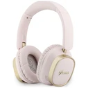 Guess Wireless over-ear headphones Bluetooth ENC Rectangle Metal Script pink