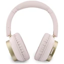 Guess Wireless over-ear headphones Bluetooth ENC Rectangle Metal Script pink