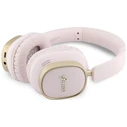 Guess Wireless over-ear headphones Bluetooth ENC Rectangle Metal Script pink