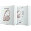 Guess Wireless over-ear headphones Bluetooth ENC Rectangle Metal Script pink