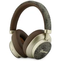 Guess Wireless over-ear headphones Bluetooth ENC 4G Gold Script Metal brown
