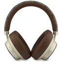 Guess Wireless over-ear headphones Bluetooth ENC 4G Gold Script Metal brown