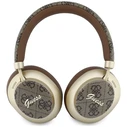Guess Wireless over-ear headphones Bluetooth ENC 4G Gold Script Metal brown