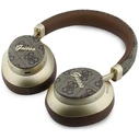 Guess Wireless over-ear headphones Bluetooth ENC 4G Gold Script Metal brown