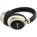 Guess Wireless over-ear headphones Bluetooth ENC 4G Gold Script Metal black