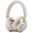 Guess Wireless over-ear headphones Bluetooth ENC 4G Gold Script Metal pink