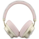 Guess Wireless over-ear headphones Bluetooth ENC 4G Gold Script Metal pink