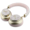 Guess Wireless over-ear headphones Bluetooth ENC 4G Gold Script Metal pink