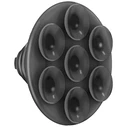 PopSockets PopTop Translucent Suck-Up black