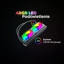 Rampage INFINITE V240 Υδρόψυξη 240mm ARGB με μετρητή θερμοκρασίας, μαύρο