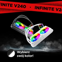 Rampage INFINITE V240 Υδρόψυξη 240mm ARGB με μετρητή θερμοκρασίας, μαύρο