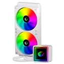 Rampage INFINITE V240 240mm ARGB Liquid CPU Cooler, temperature meter, white