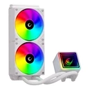 Rampage INFINITE V240 240mm ARGB Liquid CPU Cooler, temperature meter, white