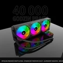 Rampage INFINITE V360 Υδρόψυξη AIO 360 mm ARGB με μετρητή θερμοκρασίας, Μαύρο