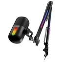 Rampage ARPEJ Gaming Condenser Microphone with Boom Arm and RGB - Black