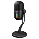 Rampage ARPEJ Gaming Condenser Microphone with Boom Arm and RGB - Black