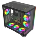 Rampage Lyron Gaming Midi Tower Κουτί Υπολογιστή με Πλαϊνό Παράθυρο Μαύρο
