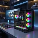 Rampage Lyron Gaming Midi Tower Κουτί Υπολογιστή με Πλαϊνό Παράθυρο Μαύρο