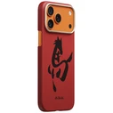 PITAKA Edge Case Ink Horse Painting Apple iPhone 17 Pro cinnabar