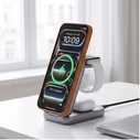 Tech-Protect A53 3in1 Magnetic MagSafe Wireless Charger 25W Qi2.2 Dark Grey