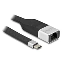 Αντάπτορας USB-C Delock σε RJ45 86936, 10/100/1000Mbps, 15cm, μαύρο