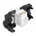 Αξεσουάρ Δικτύου Delock Keystone module RJ45 σε LSA 180° 87034, Cat.6A, λευκό