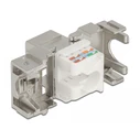 Αξεσουάρ Δικτύου Delock Keystone module RJ45 σε LSA 180° 87036, Cat.6A, ασημί