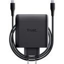 Trust Φορτιστής Χωρίς Καλώδιο GaN με 2 Θύρες USB-C 100W Μαύρος (Maxo)