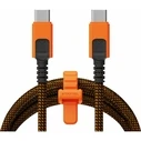 Xtorm Braided / Spiral USB 2.0 Cable USB-C male - USB-C 240W PD Πορτοκαλί 1.5m MOB.ACC.00649