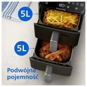 Philips Ovi Dual Basket Air Fryer με Διπλό Αποσπώμενο Κάδο 10lt Μαύρο (NA461/00)