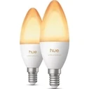 Philips Hue E14 B39 3,7W Έξυπνη Λάμπα LED 2-pack (Λευκό 1000–20000K)