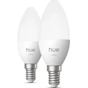Philips Hue E14 B39 3,7W Έξυπνη Λευκή Λάμπα (2700K) - 2 τμχ