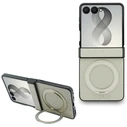 Guess Magnetic Ring Stand Grained Classic Logo MagSafe Samsung Galaxy Z Flip8 beige