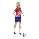 Κούκλα Mattel Barbie Soccer Blonde, 9 Uniform, Soccer Ball, Cleats, Socks, 3 & Up