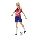 Κούκλα Mattel Barbie Soccer Blonde, 9 Uniform, Soccer Ball, Cleats, Socks, 3 & Up